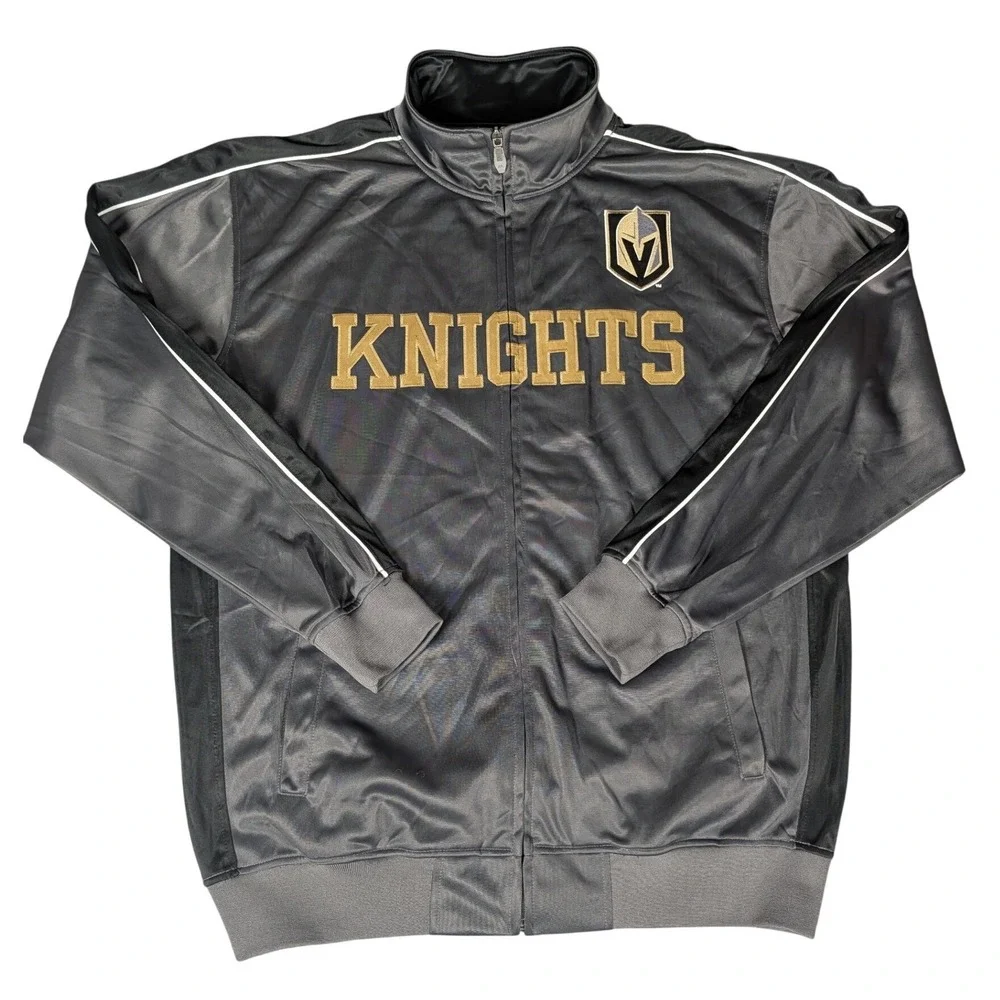 Majestic Black & Gold Knights Performance Jacket